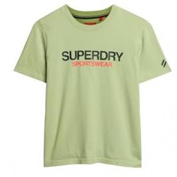 Camiseta Superdry Manga Corta Cuello Redondo Ancho Sportswear Logo Relaxed Mujer Verde Claro Rojo Talla 8