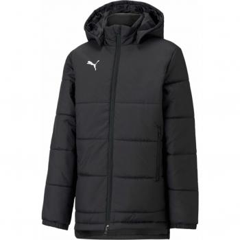 Puma Chaqueta Bench para niños, modelo Jr, características: diseño moderno, material ligero y transpirable, cierre frontal con cremallera, puños y dobladillo ajustados, logotipo de Puma en el pecho