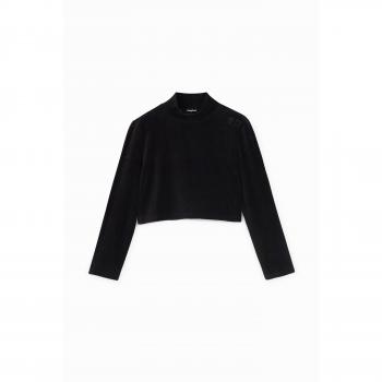 Desigual Women's Black Knit Turtleneck Sweater, Size M