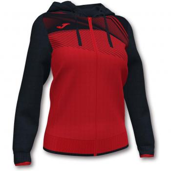 Chaqueta con capucha Joma Supernova II Roja y Negra para Mujer