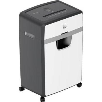 HP Oneshred 16MC - Trituradora de papel, capacidad de corte de hasta 16 hojas a la vez, tipo de corte en tiras, diseño compacto para uso en oficina o hogar, función de reversa para desatascar atasc