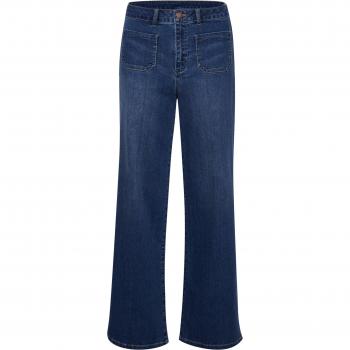 KAFFE Karla Flared Women's Jeans - Medium Blue Washed Denim, Size S