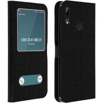 Funda Libro Avizar con Ventana Doble Negra para Huawei P Smart 2019/Honor 10 Lite