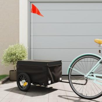 Remolque de carga para bicicleta de hierro negro 30 kg