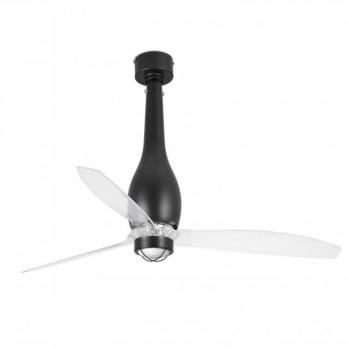 Ventilador de Techo con Luz WiFi DC Negro Eterfan Ø1280mm 32003WP-10 Faro, Control Remoto Incluido, Motor de CC Smart, LED Transparente, 3000K
