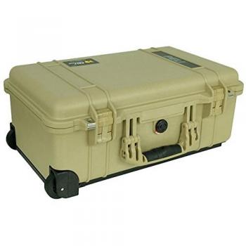 Maleta Peli 1510 Trolley con Espuma, Color Marrón Desierto