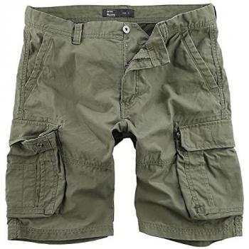 Pantalones cortos Vintage Industries Rowing Short para Hombre en color Aceituna, talla 3XL, 100% algodón