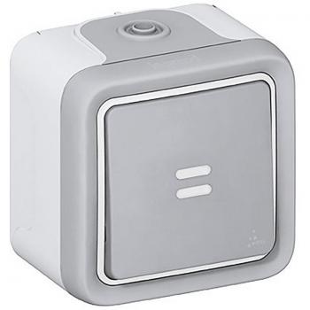 Conmutador luminoso estanco superfficie Legrand Plexo 069713 IP55