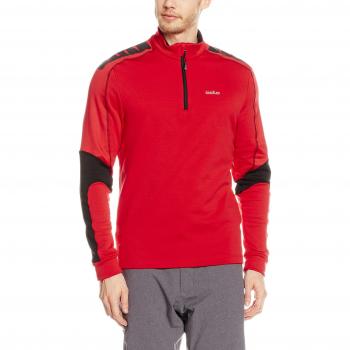 Odlo Val Tremola - Sudadera con cuello alto y media cremallera para hombre, color formel eins/schwarz, tamaño M