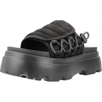 UGG® Women's Callie Nubuck/Textile Sandals in Black, Size 8