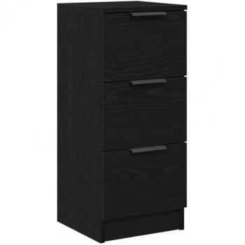 Aparador Rectangular Moderno de Roble Negro 2 Piezas con Dimensiones 30 x 30 x 70 cm de Madera Elaborada