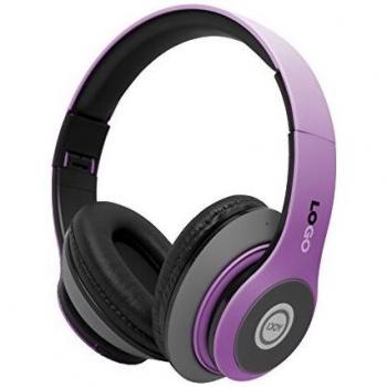 iJoy Matte Finish Premium Rechargeable Wireless Headphones Bluetooth Over Ear Headphones Foldable Headset with Mic (EDM)