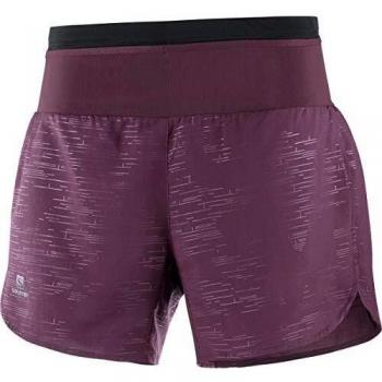 SALOMON XA Short Pantalón Corto, Mujer, Winetasting/Black, XS