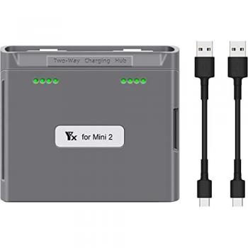 Cargador Bidireccional USB-C para Drones DJI Mavic Mini 2/Mini SE - YUNIQUE Gris