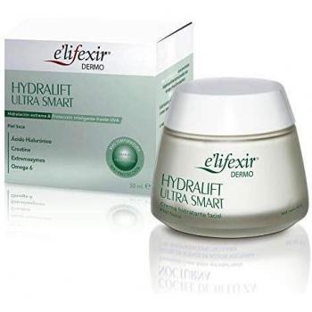 E'LIFEXIR Hydralift Ultra Smart Hidratante Antiarrugas, Pieles Secas, Piel Más Firme, Suave y Luminosa, Más Colágeno, Elastina y Queratina, Ácido Hialurónico, Creatine y Omega 6, 50Ml