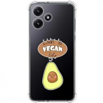 Funda Silicona Antigolpes para Xiaomi Redmi 12 5G con Diseño Vegan Life y Dibujos