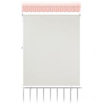 Toldo Vertical Beige 240x180cm, Estor Exterior con Cadena para Protección Solar y Viento en Balcón, Terraza y Jardín