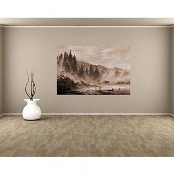 Bilderdepot24 Autoadhesivo Fotomural Caspar David Friedrich - Viejos Maestros La Mañana - sephia 180x120 cm - directamente desde el fabricante