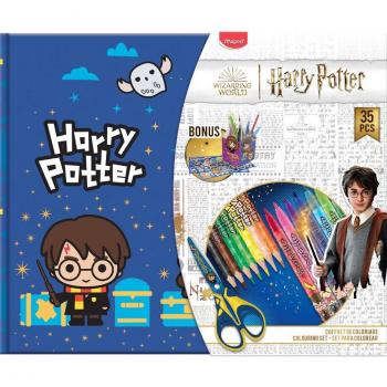 Maped Set de Dibujo Harry Potter Cofre de Colores Kit para Colorear Multiproductos 35 Piezas