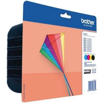Brother LC-223VALBP Cartucho de Tinta Original Multipack, Negro/Cian/Magenta/Amarillo, Pack de 4