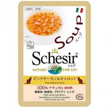 Schesir Wild Pink Salmon And Carrots Cat Soup 85 Gr