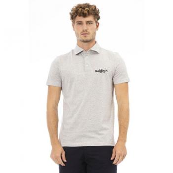 Baldinini Trend Gray Cotton Polo Shirt - M