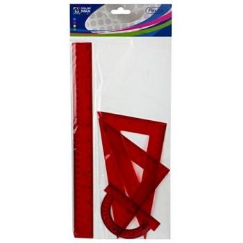 Color Baby - Juego Dibujo Flexible 4 Piezas, Regla, 30 cm