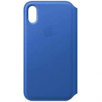 Apple MRGE2ZM/A Leather Folio Case for iPhone X - Electric Blue