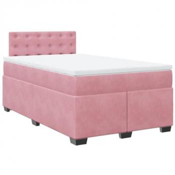 Cama box spring con colchón terciopelo rosa 120x190 cm Vidaxl Rosa