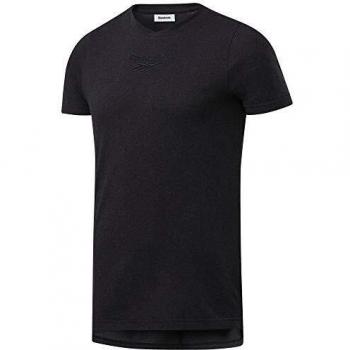 Reebok Te Melange SS tee Camiseta, Hombre, blckme, S