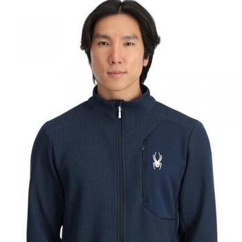 Forro Polar Spyder Bandit Full Zip para Hombre, Color Azul Noche, Talla L