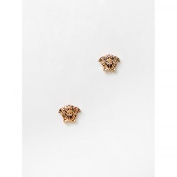 Versace Medusa Golden Metal Earrings for Women - One Size Yellow