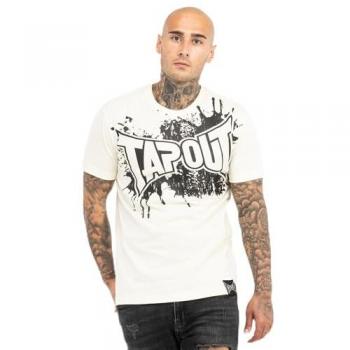 Camiseta de Manga Corta Tapout Splashed Beige M Hombre