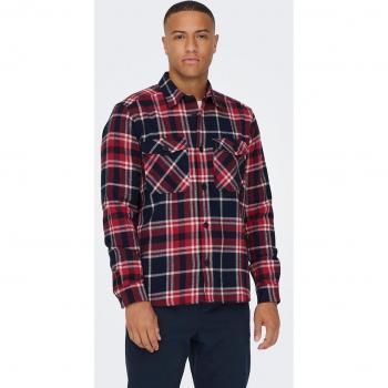 Camisa de hombre Only & Sons Milo Life Ovr Check de cuadros manga larga