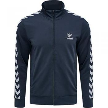 Hummel Chaqueta Nathan 2.0 Azul Hombre Chaquetas - Chaqueta deportiva, color azul, diseño moderno, fabricada con materiales transpirables, cierre frontal con cremallera, bolsillos laterales con cremallera, ajuste regular