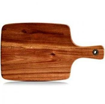 Zeller 25550 - Tabla de Cortar con Mango, Madera de Acacia, 32 x 18,3 x 1,2 cm, Color Natural