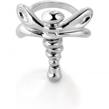 UNO de 50 Sterling Silver Plated Dragonfly Ring - Size 18