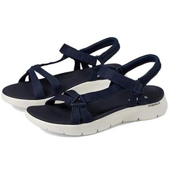 Sandalia Skechers Go Walk Flex Sublime Mujer Azul con Plantilla Goga Mat