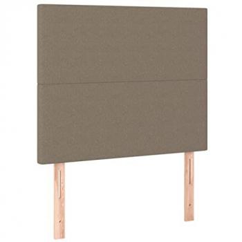 Cabeceros 2 unidades de tela gris taupe 90x5x78/88 cm