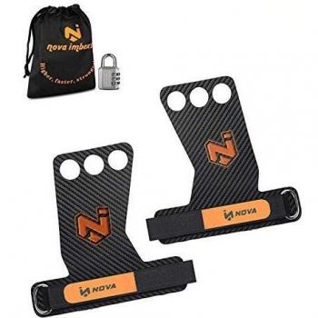 nova imboxs Calleras para Cross Training - Grips 3H Fibra de Carbono - Guantes para Cross Training Agarre y Protector de Mano Unisex para Hombres y Mujeres en Deportes de Fitness Calistenia