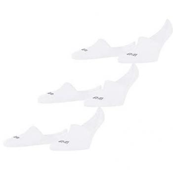 Falke Family Stretch No Show Socks 3-Pack for Men, Size 39-42 - White