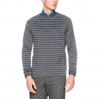JACK & JONES Jjvcunion Knit Crew Neck Noos, Suéter para Hombre, Azul