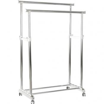 Perchero con Ruedas DKD Home Decor 8424001835263 Multicolor Plateado Metal Polipropileno 86 x 44 x 160 cm