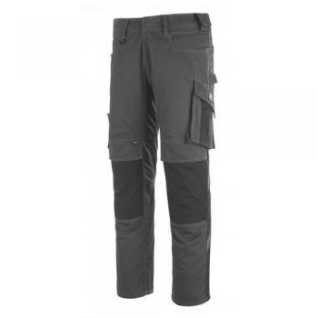 Pantalón de Trabajo Mannheim Unique 76C48, oscuro antracita/negro, talla 48 corto
