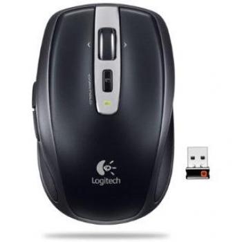 Logitech 910-002898 - Ratón inalámbrico láser con receptor permanente, color negro