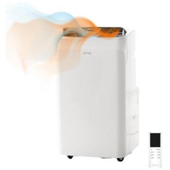 Evvo Aire Acondicionado Portátil 4 en 1 Frío y Calor 12.000 BTU Clase A con Control Remoto para Espacios de hasta 26 m2
