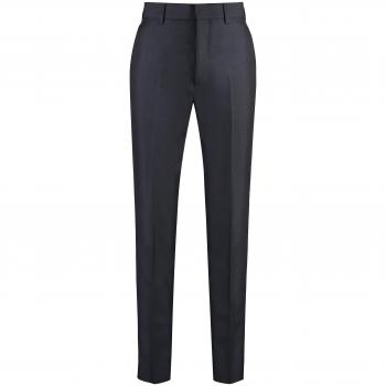 Prada Men's Slim-fit Wool Blend Trousers in Blue | Size 48 | Color F0008