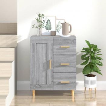 Aparador de madera contrachapada gris Sonoma 69,5x34x90 cm - Mueble de Almacenaje de Salón, Buffet para salón Moderno, Armario Auxiliar, Armario de Almacenamiento
