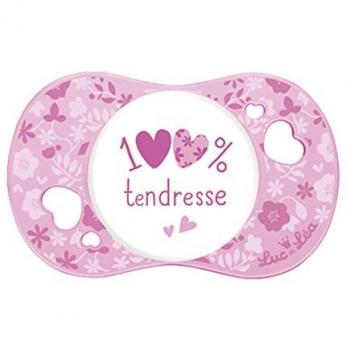 LUC ET LEA Sucette en silicone  100 % tendresse 0 mois et +