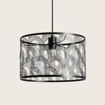 Lámpara Colgante Metal Zaria - Diseño Moderno para Ambientes Personalizados, Color Negro, Ideal para Decoración de Salón, Habitación y Dormitorio